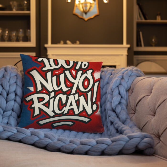 100% Boricua Basic Pillow - Image 9
