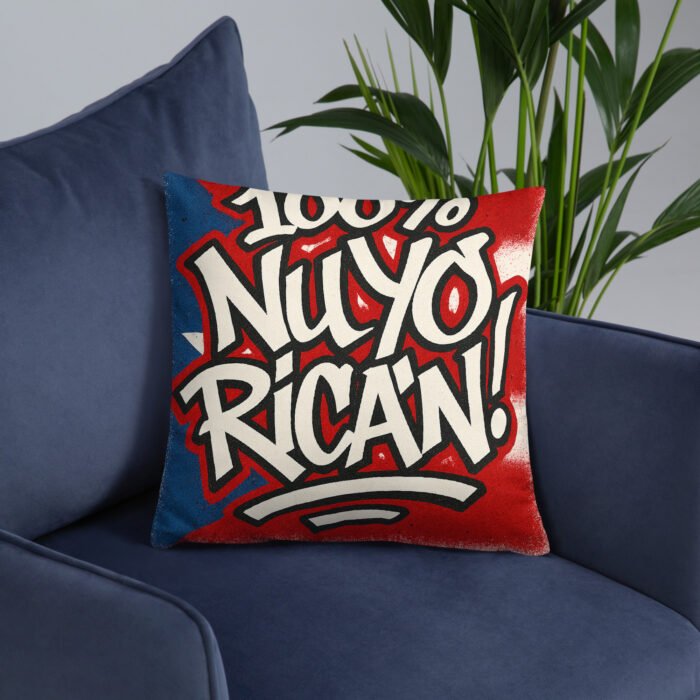 100% Boricua Basic Pillow - Image 14
