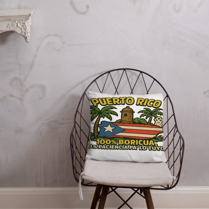 100% Boricua Basic Pillow - Image 2