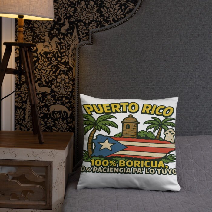 100% Boricua Basic Pillow - Image 3