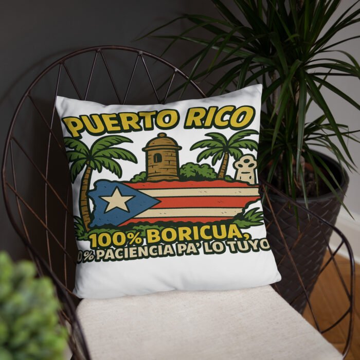 100% Boricua Basic Pillow - Image 5