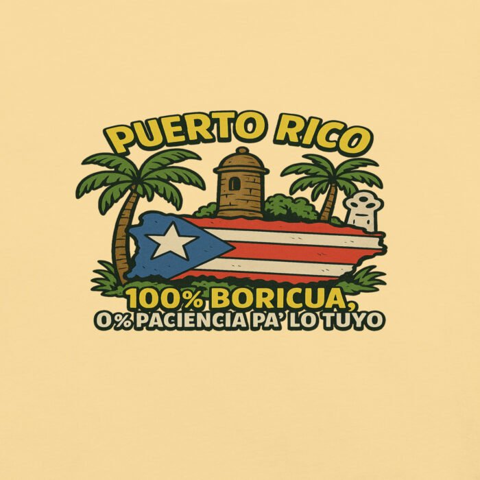 100 % Boricua Unisex Garment-Dyed Heavyweight T-shirt - Image 17