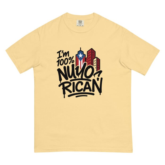 100% NuYo Rican Unisex Garment-Dyed Heavyweight T-shirt - Image 11