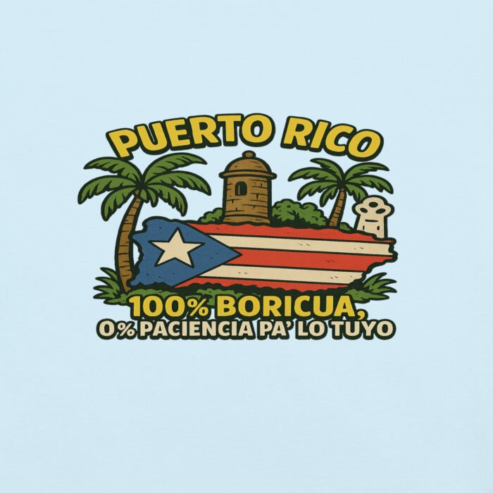 100 % Boricua Unisex Garment-Dyed Heavyweight T-shirt - Image 19