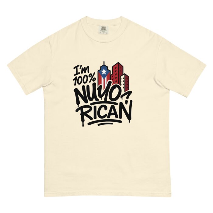 100% NuYo Rican Unisex Garment-Dyed Heavyweight T-shirt - Image 15