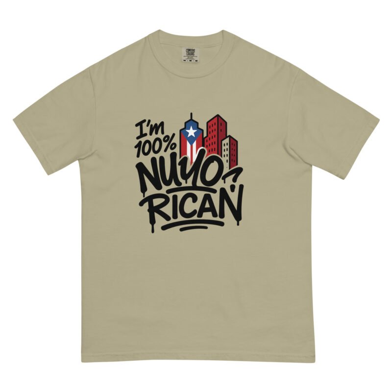 100% NuYo Rican Unisex Garment-Dyed Heavyweight T-shirt