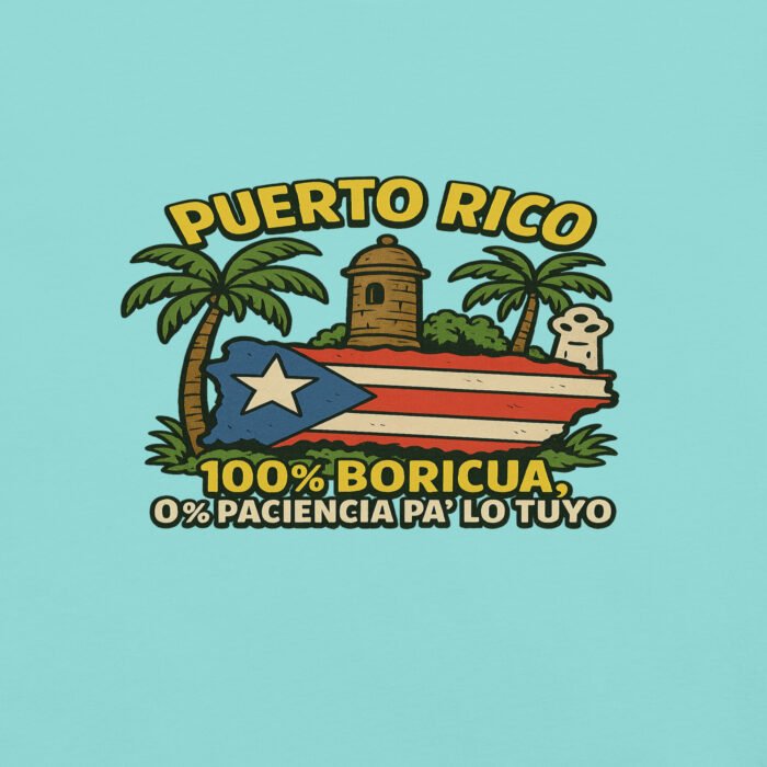 100 % Boricua Unisex Garment-Dyed Heavyweight T-shirt - Image 13