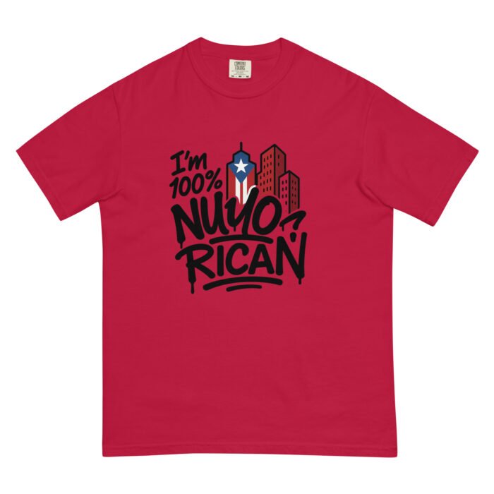 100% NuYo Rican Unisex Garment-Dyed Heavyweight T-shirt - Image 2