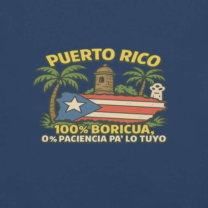 100 % Boricua Unisex Garment-Dyed Heavyweight T-shirt - Image 7