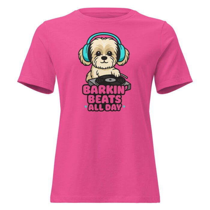 Barkin Beats Women's Relaxed T-Shirt - Image 22