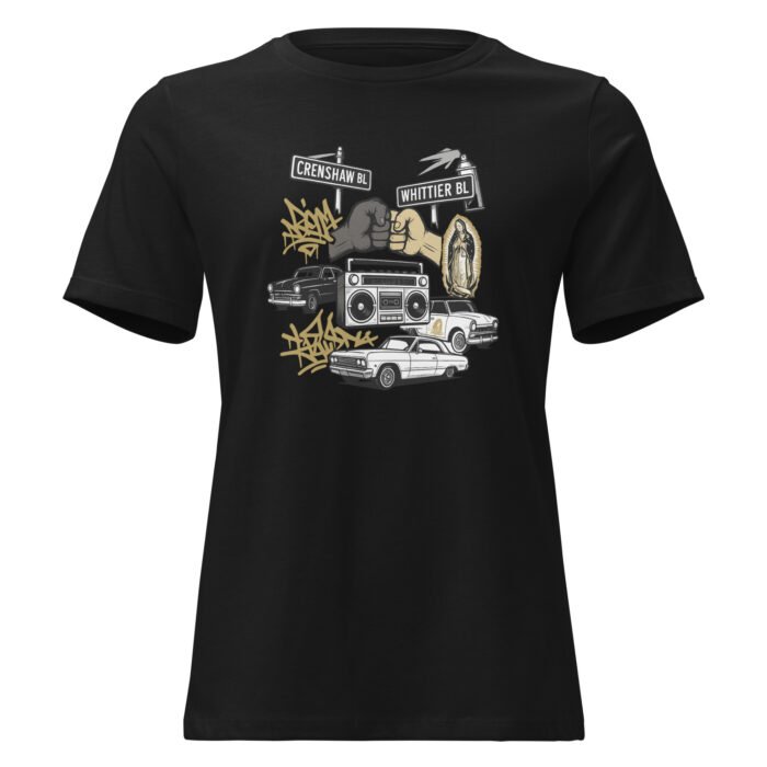 Crenshaw Blvd Meets Whittier Blvd Women's Relaxed T-Shirt - Image 5