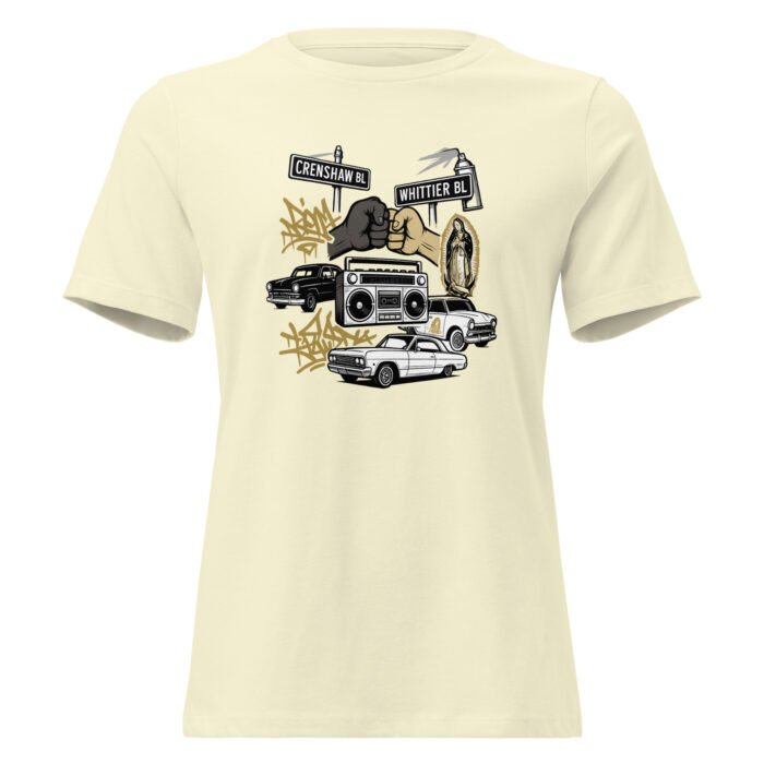 Crenshaw Blvd Meets Whittier Blvd Women's Relaxed T-Shirt - Image 29