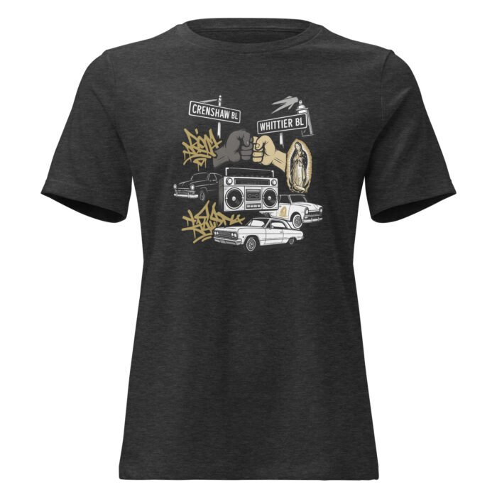 Crenshaw Blvd Meets Whittier Blvd Women's Relaxed T-Shirt - Image 9