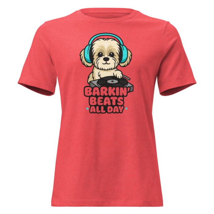 Barkin Beats Women's Relaxed T-Shirt - Image 18