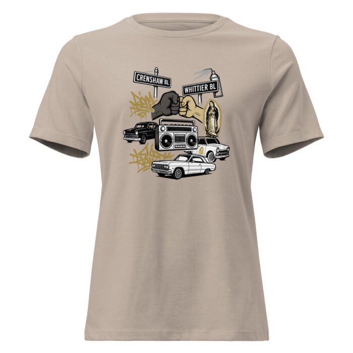 Crenshaw Blvd Meets Whittier Blvd Women's Relaxed T-Shirt - Image 17