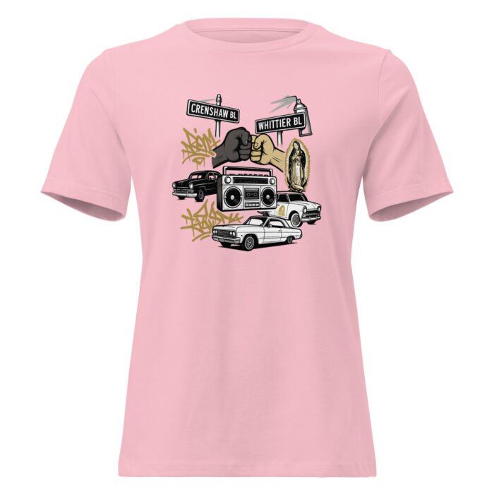 Crenshaw Blvd Meets Whittier Blvd Women's Relaxed T-Shirt - Image 21