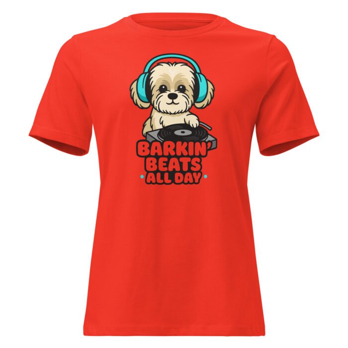 Barkin Beats Women's Relaxed T-Shirt - Image 14