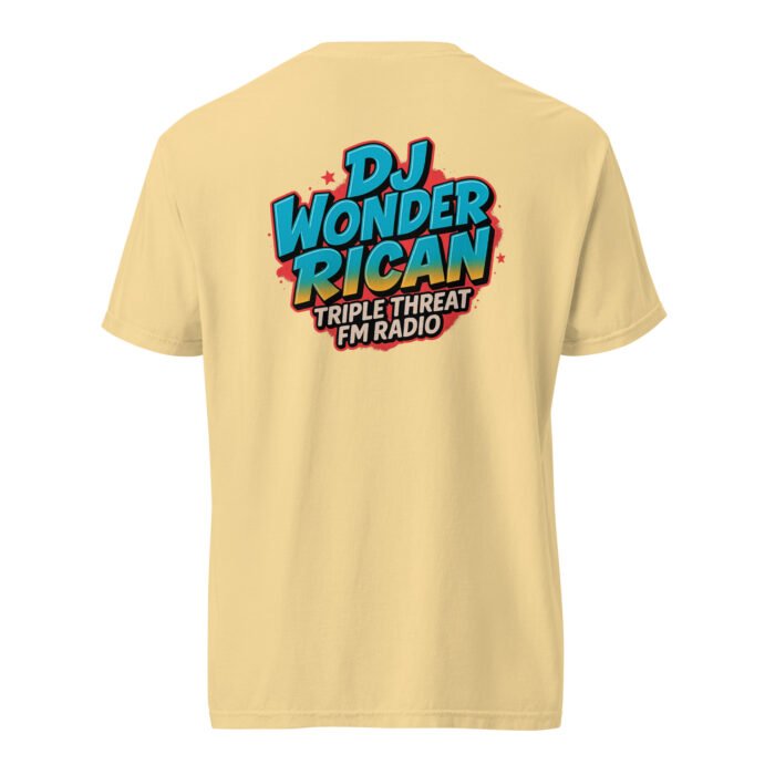 Dj Wonder Rican Saves Da Jam Unisex Garment-Dyed Heavyweight T-shirt - Image 43
