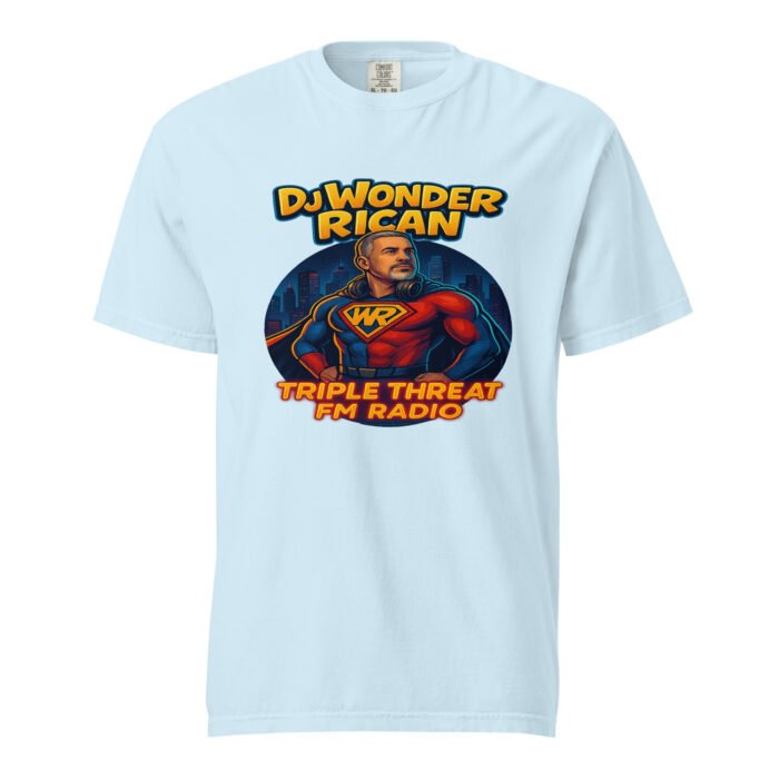 Dj Wonder Rican Saves Da Jam Unisex Garment-Dyed Heavyweight T-shirt - Image 44