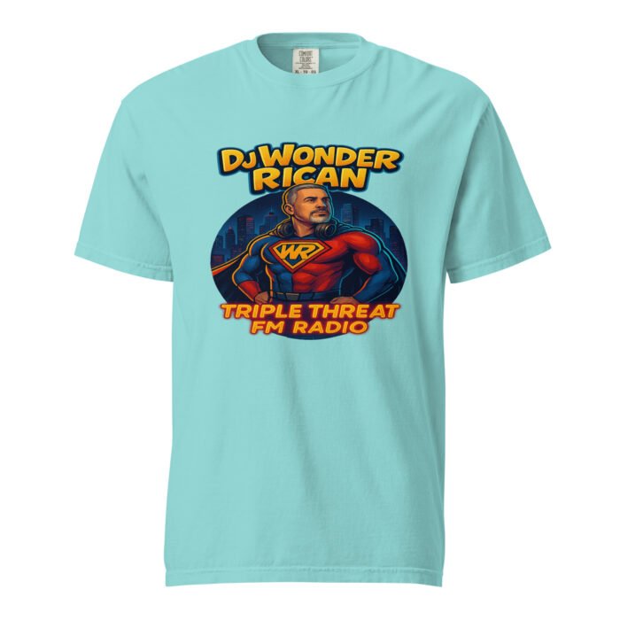 Dj Wonder Rican Saves Da Jam Unisex Garment-Dyed Heavyweight T-shirt - Image 32