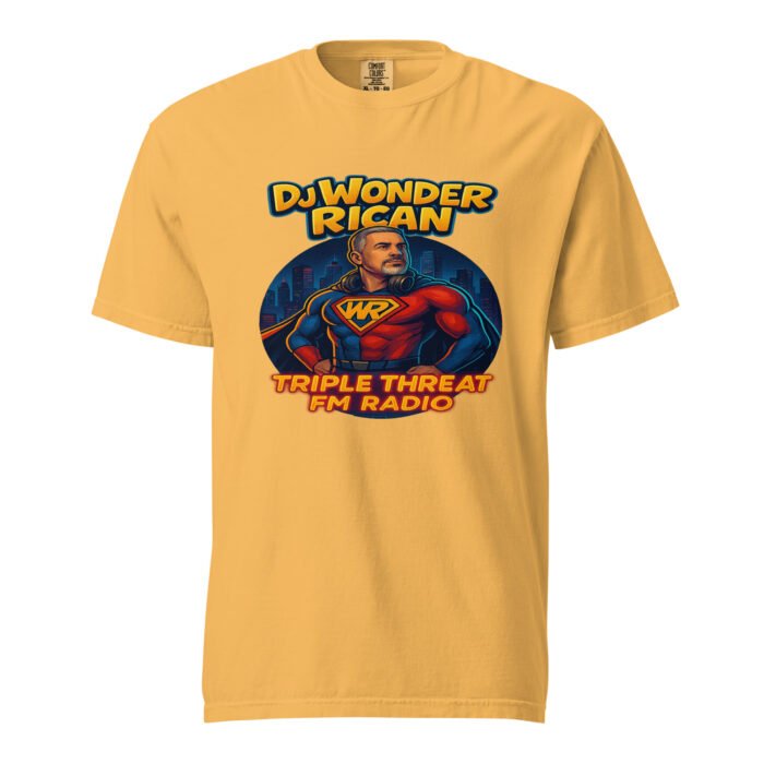 Dj Wonder Rican Saves Da Jam Unisex Garment-Dyed Heavyweight T-shirt - Image 28
