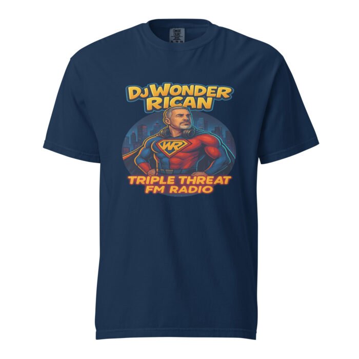 Dj Wonder Rican Saves Da Jam Unisex Garment-Dyed Heavyweight T-shirt - Image 16