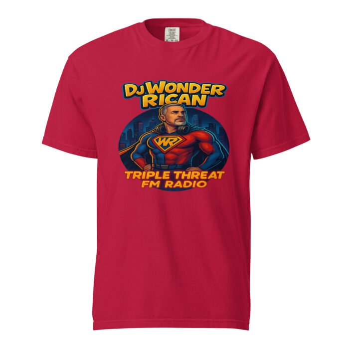 Dj Wonder Rican Saves Da Jam Unisex Garment-Dyed Heavyweight T-shirt - Image 20