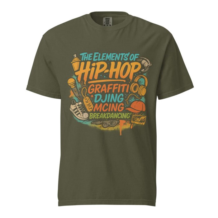 Hip Hop Elements Unisex Garment-Dyed Heavyweight T-shirt - Image 17