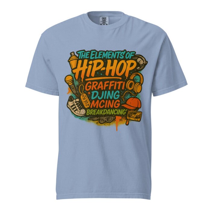 Hip Hop Elements Unisex Garment-Dyed Heavyweight T-shirt - Image 37
