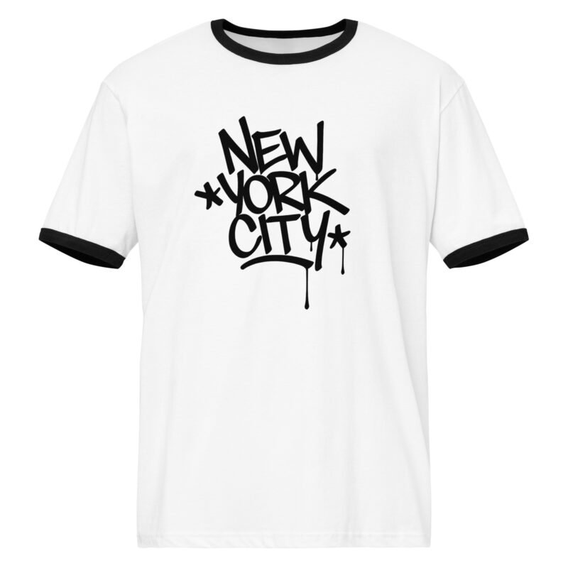 New York City Unisex Ringer Double Print T-Shirt | RockATeeWear