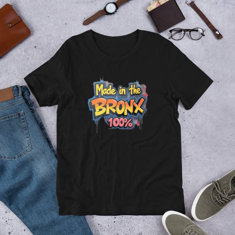 Made In the Bronx 100% Unisex Double Print T-Shirt | RockATeeWear