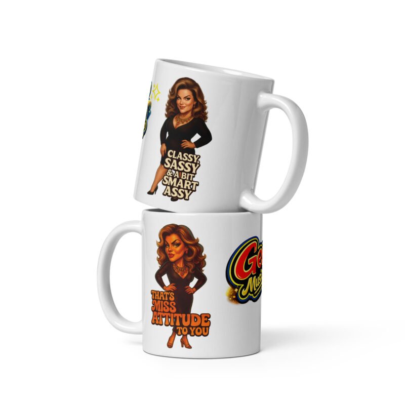 GenX Music Vibes Custom White Glossy Mug Collection/ RockaTeeWear