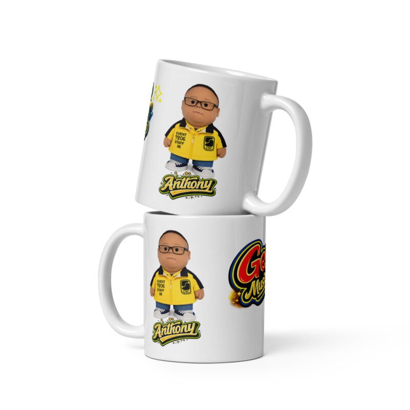 GenX Music Vibes Custom White Glossy Mug Collection/ RockaTeeWear