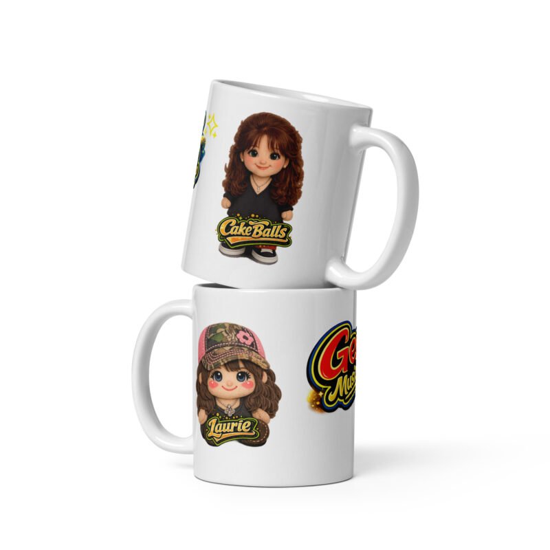 GenX Music Vibes Custom White Glossy Mug Collection/ RockaTeeWear