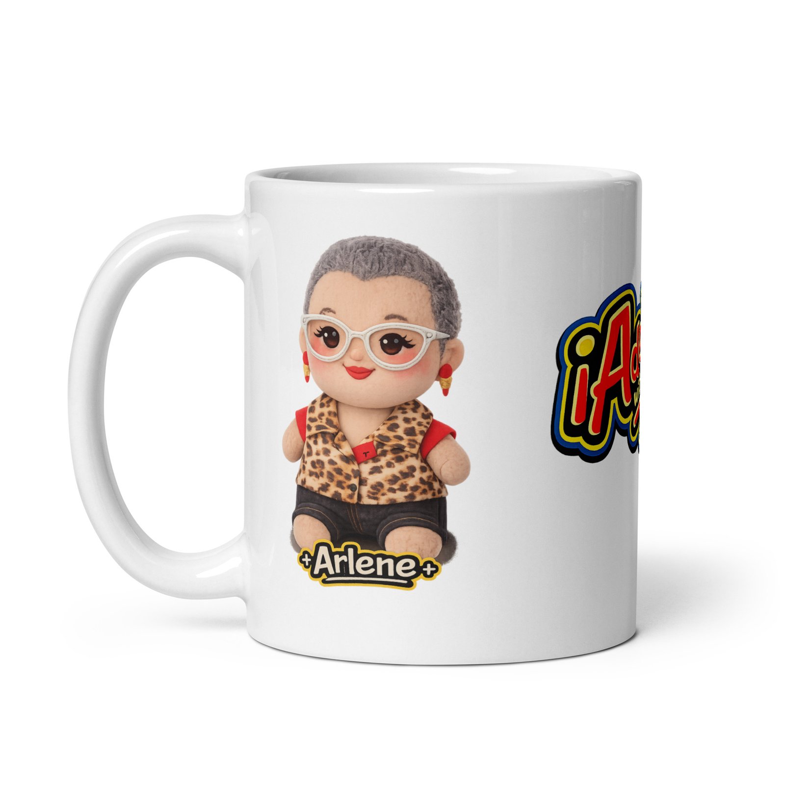 Adelante With Arlene Custom Mug White Arlene Mug Collection/ RockaTeeWear - Image 2