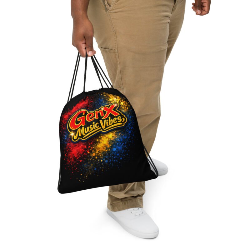 GenX Music Vibes Custom Drawstring Bag/ RockaTeeWear
