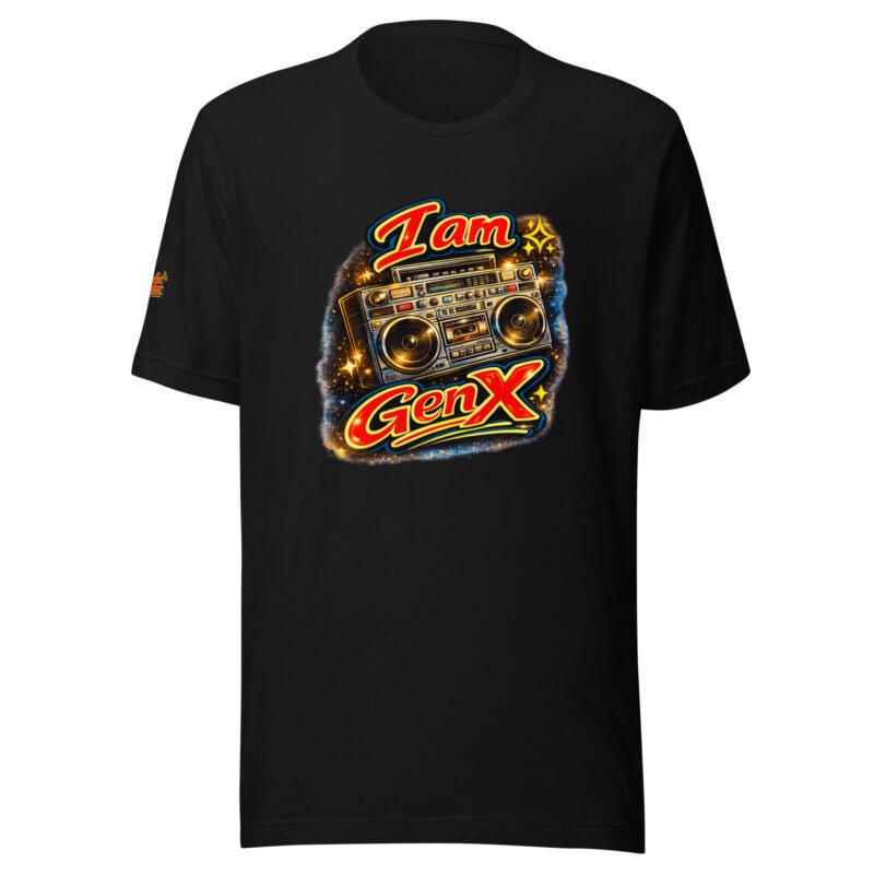 I Am GenX / GenX Music Vibes Custom Unisex t-shirt/ RockaTeeWear