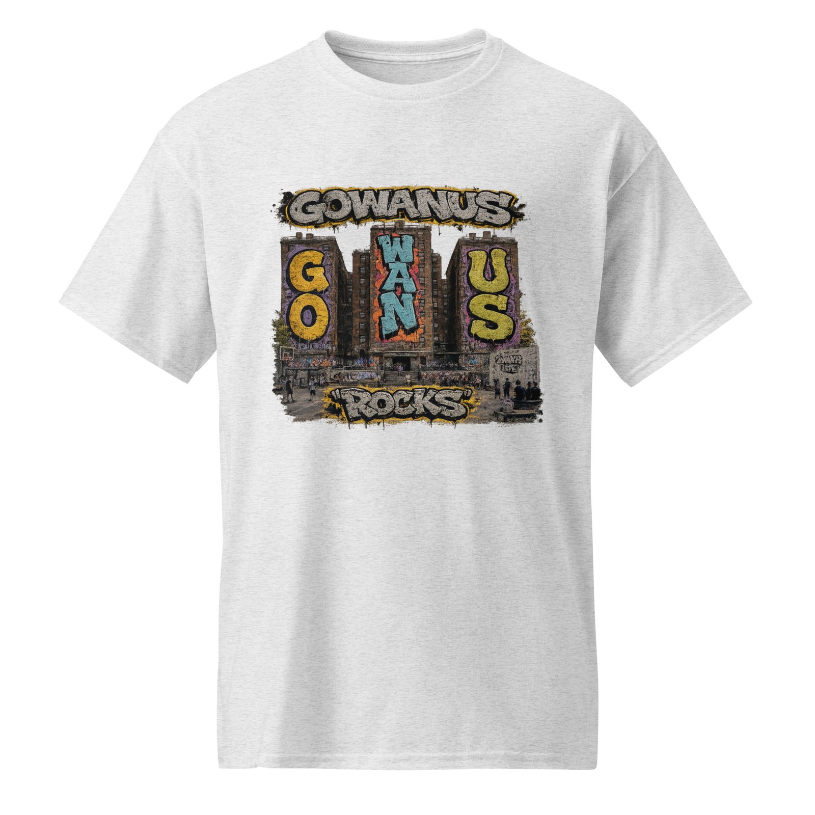 Gowanus Rocks Custom Tee Dry Blend T-Shirt ? RockaTeeWear - Image 4
