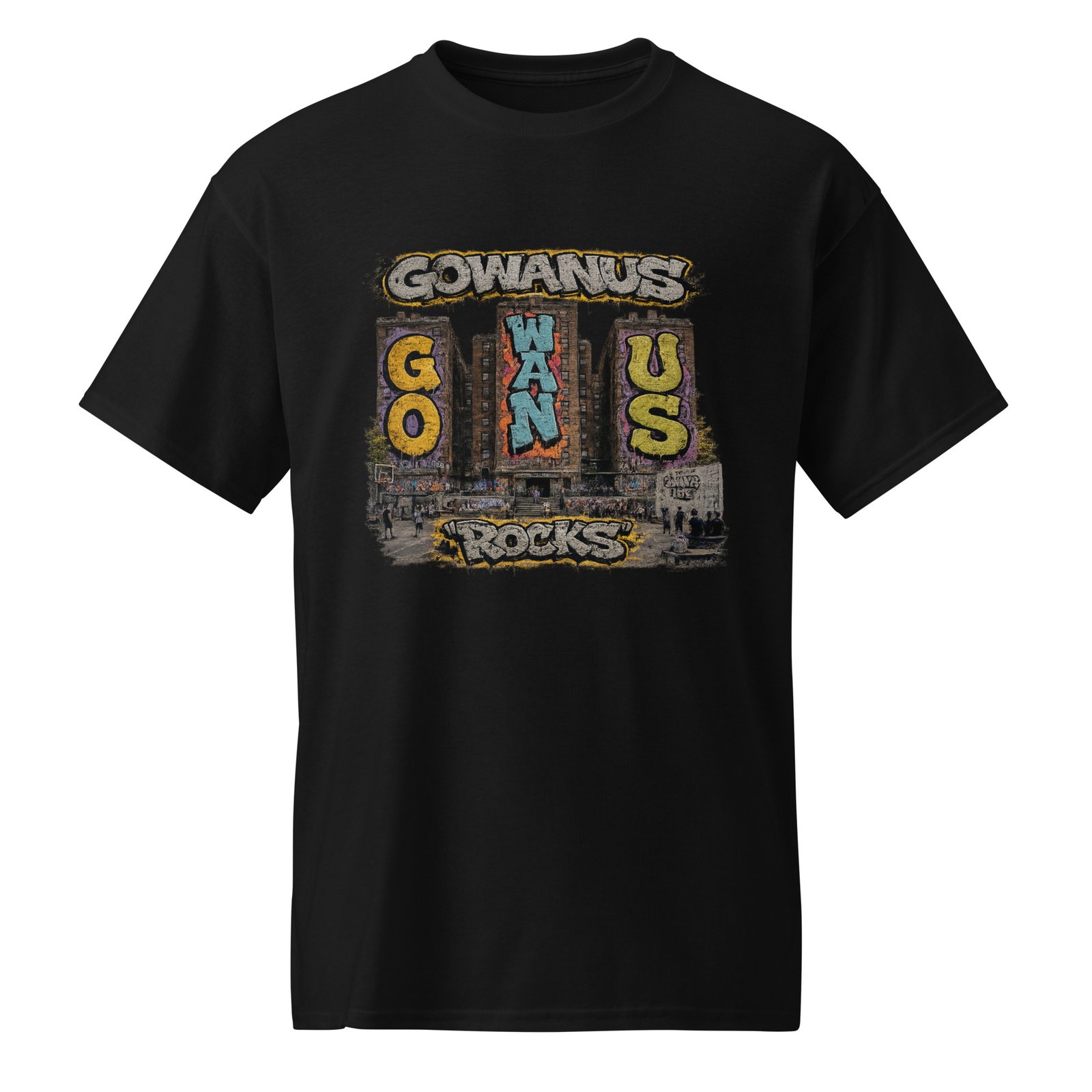 Gowanus Rocks Custom Tee Dry Blend T-Shirt ? RockaTeeWear