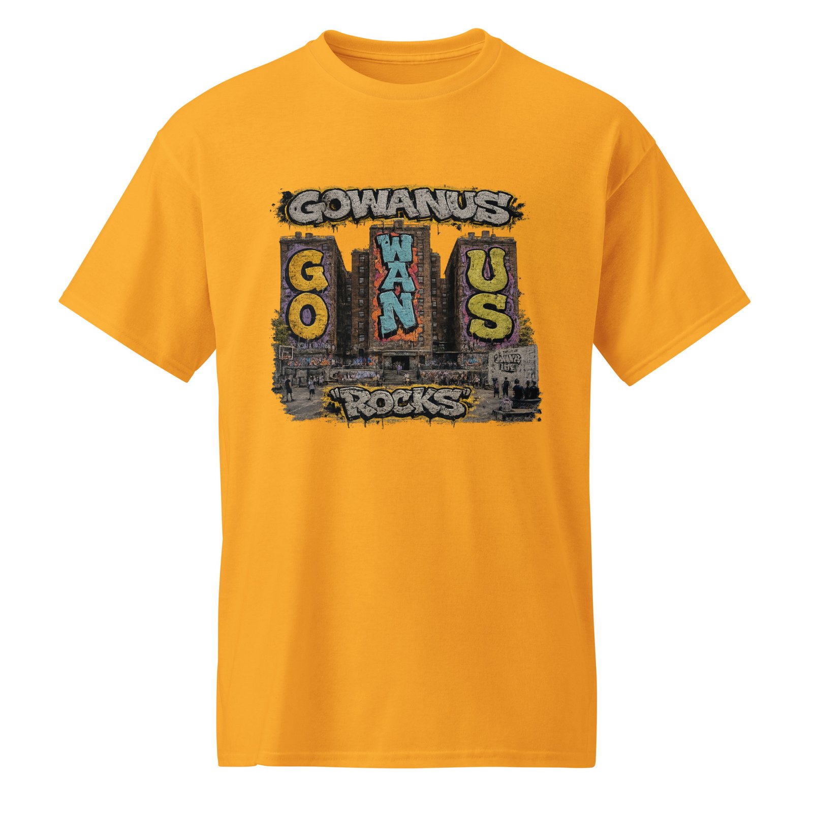 Gowanus Rocks Custom Tee Dry Blend T-Shirt ? RockaTeeWear - Image 3