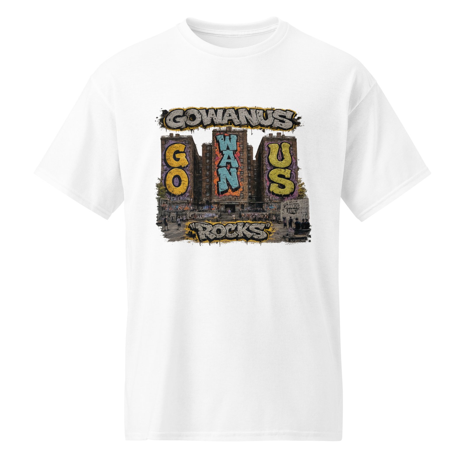 Gowanus Rocks Custom Tee Dry Blend T-Shirt ? RockaTeeWear - Image 5