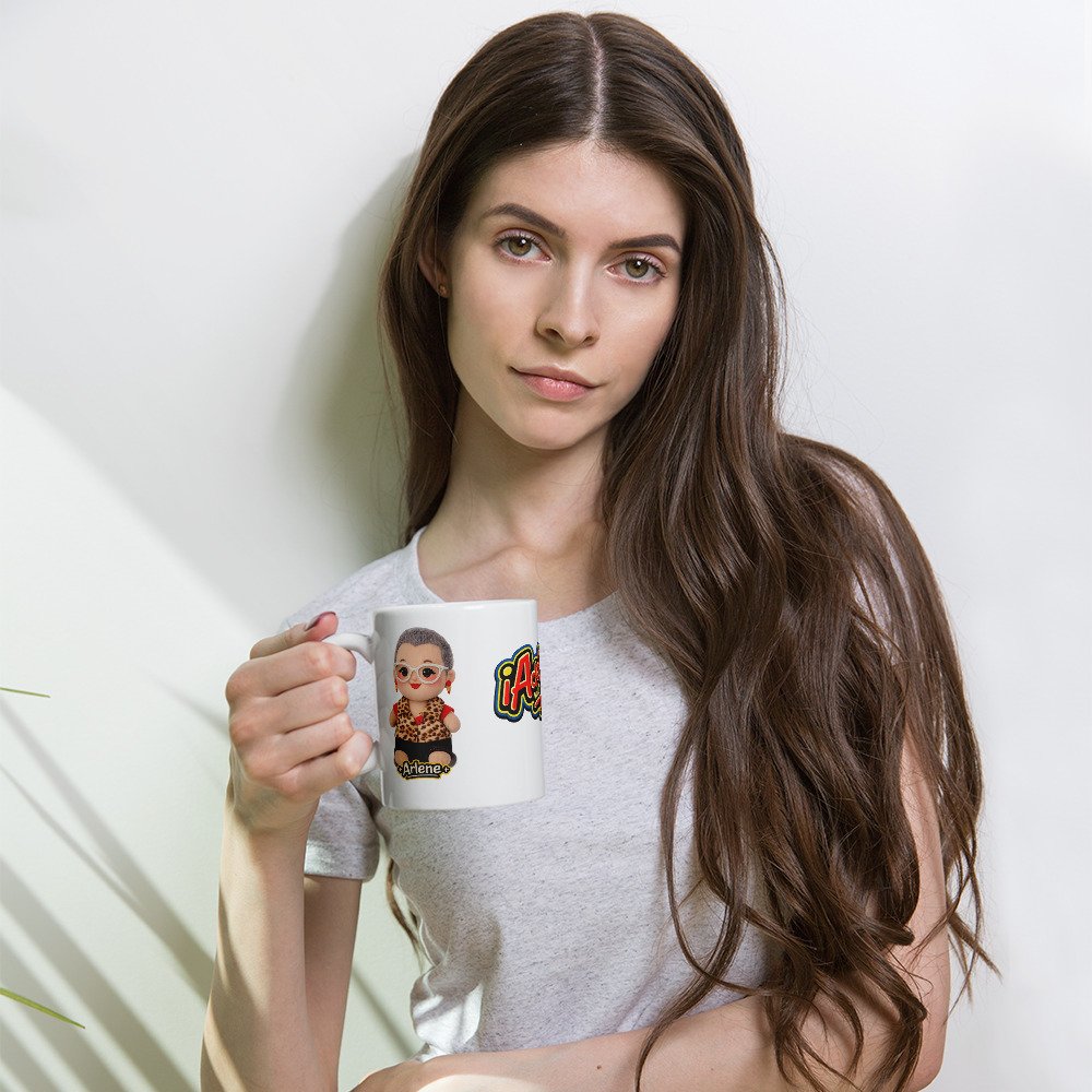 Adelante With Arlene Custom Mug White Arlene Mug Collection/ RockaTeeWear - Image 8