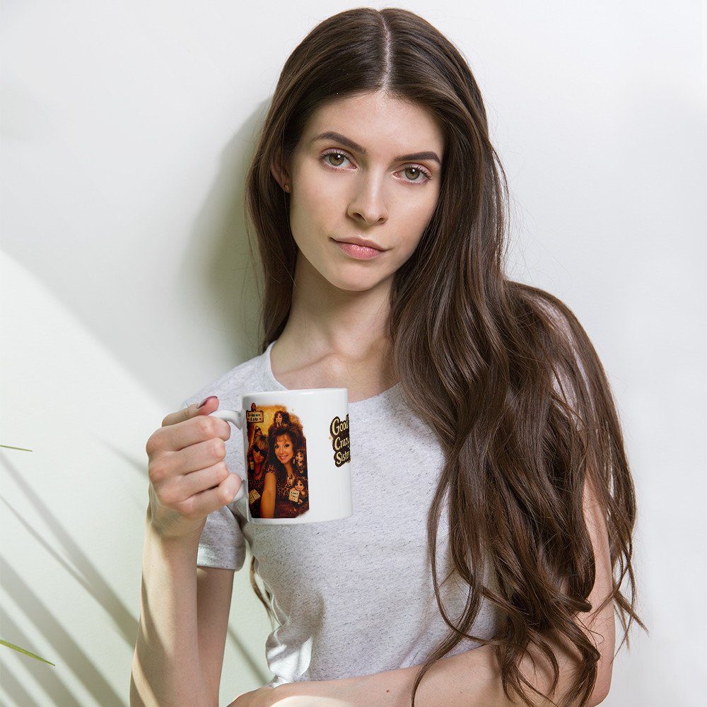 Sister Times Custom White Coffee Mug / RockaTeeWear - Image 2