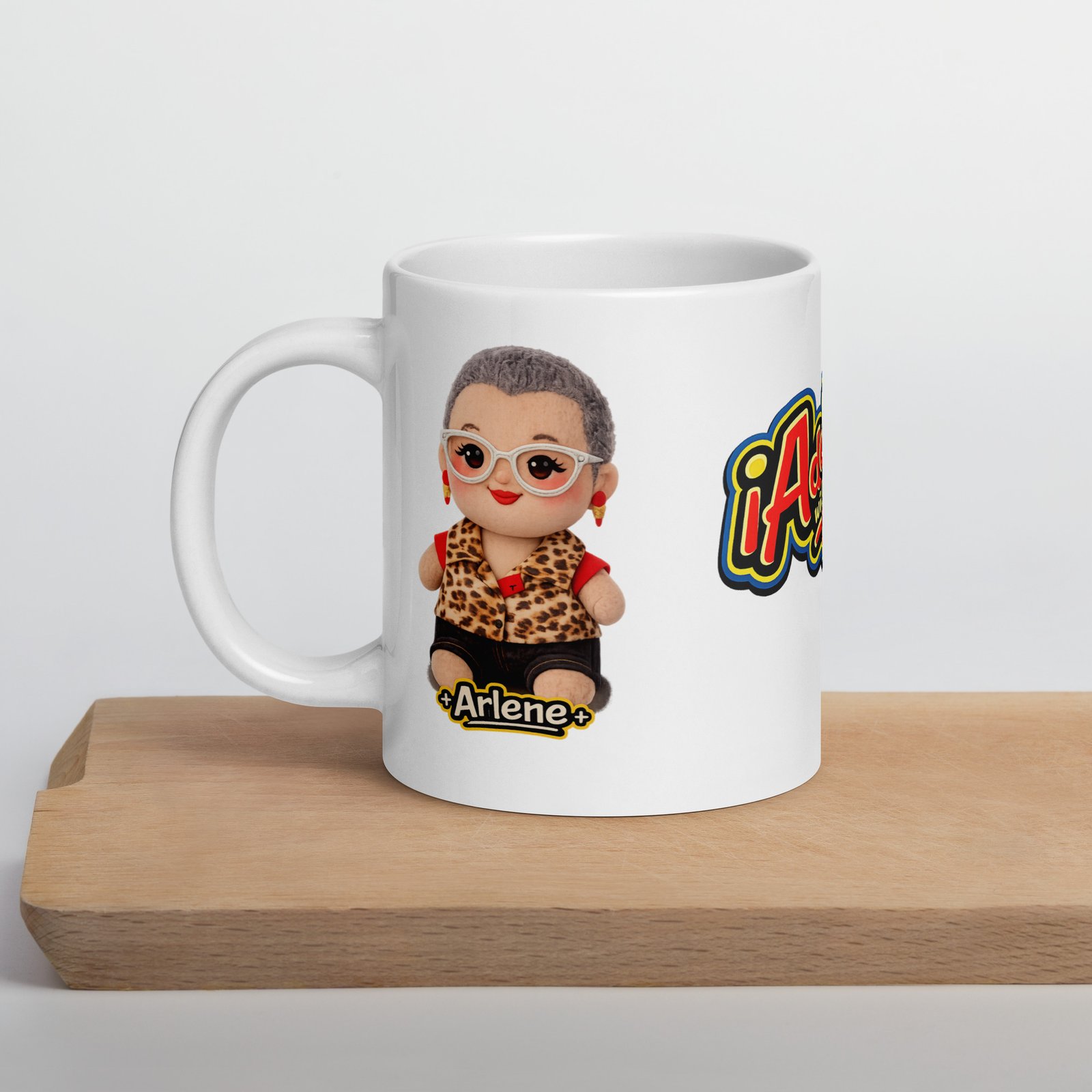 Adelante With Arlene Custom Mug White Arlene Mug Collection/ RockaTeeWear - Image 6