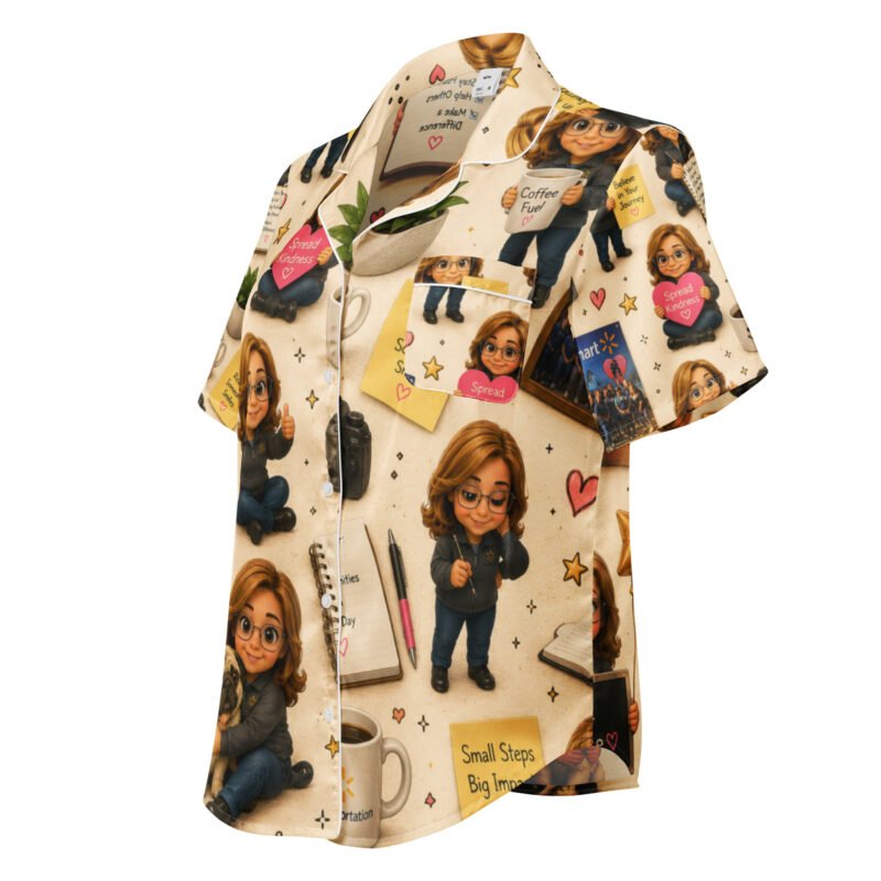 Lally's Mini Me Custom All Print Women’s Short Sleeve Pajama Top / RockaTeeWear