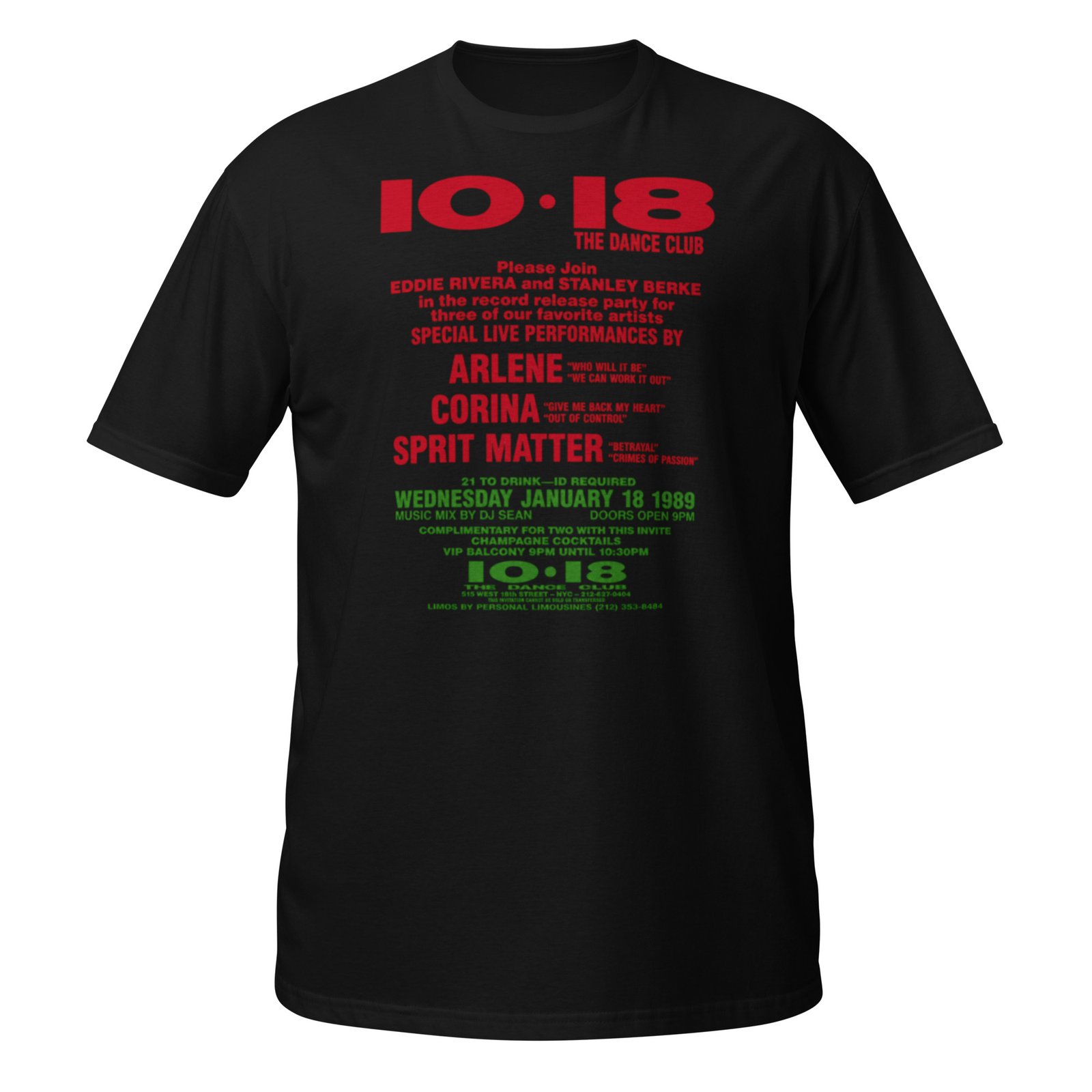 1018 Flashback 1988 Short-Sleeve Unisex T-Shirt / RockaTeeWear - Image 2