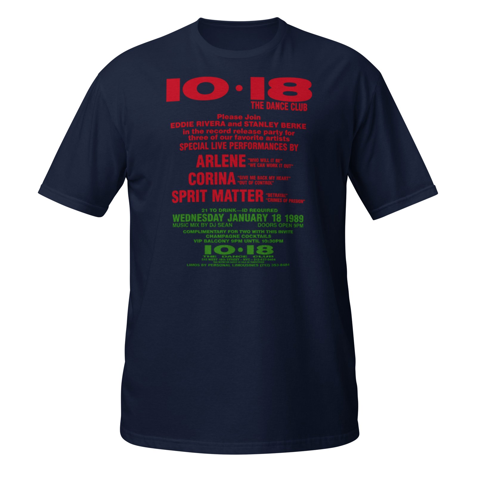1018 Flashback 1988 Short-Sleeve Unisex T-Shirt / RockaTeeWear - Image 3