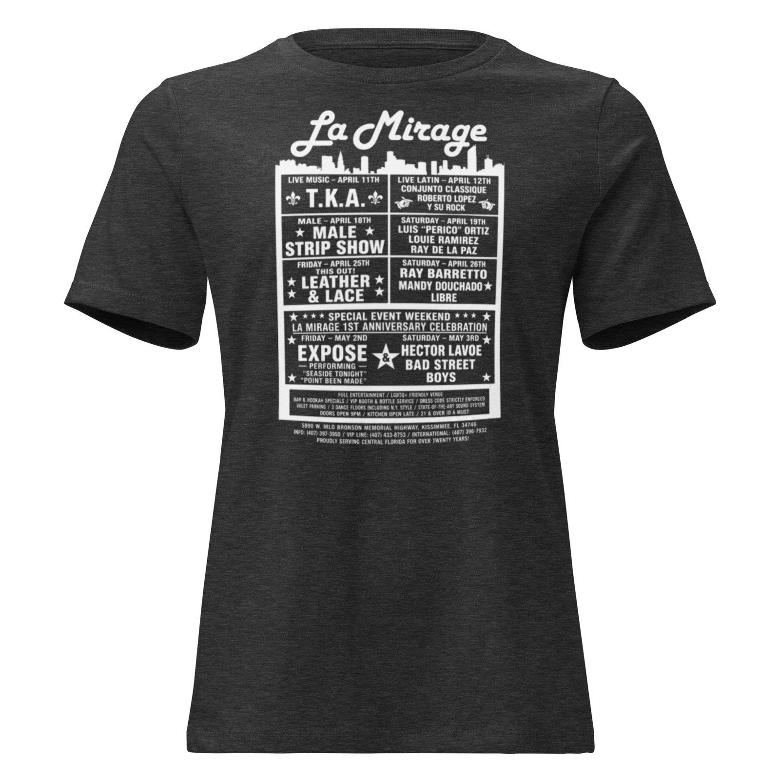 La Mirage Dance Club Women's Relaxed T-Shirt / RockaTeeWear - Image 4
