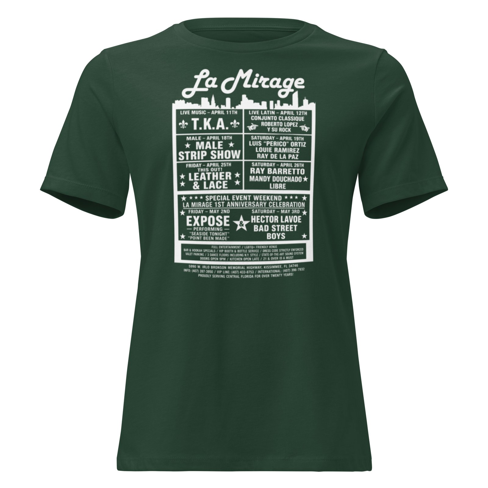 La Mirage Dance Club Women's Relaxed T-Shirt / RockaTeeWear - Image 5