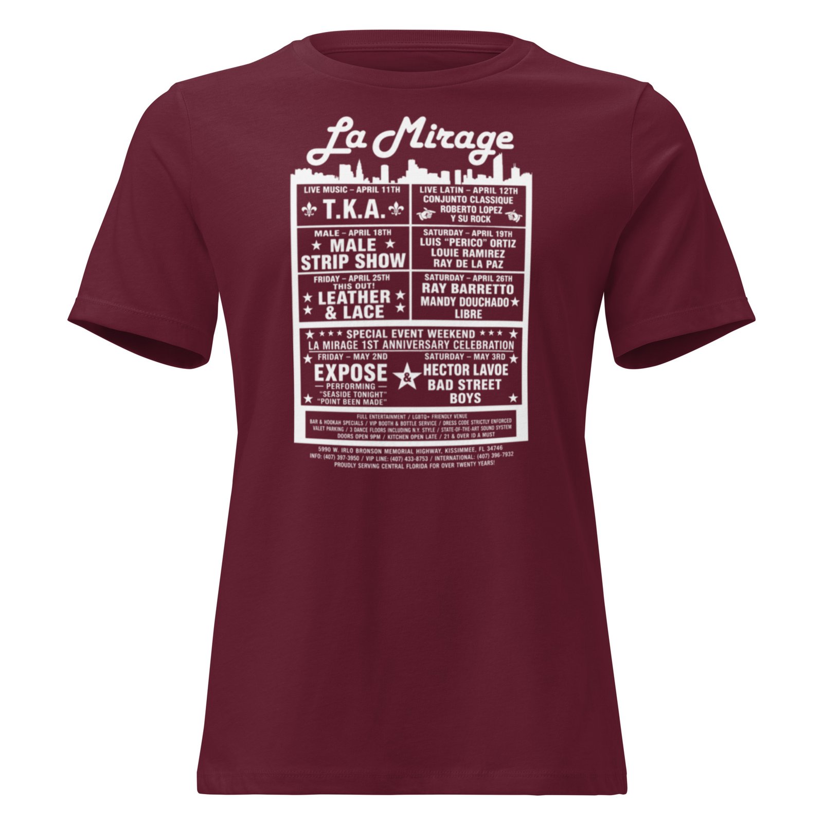 La Mirage Dance Club Women's Relaxed T-Shirt / RockaTeeWear - Image 3